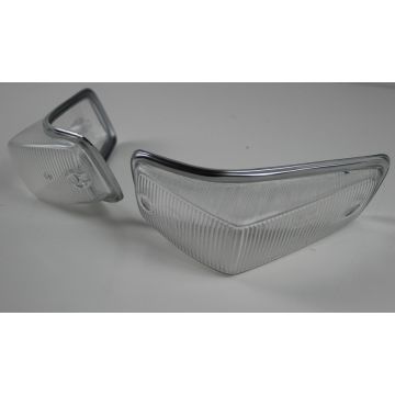 Blinkglass sats Volvo 140-67-72 med blank kant helhvite
