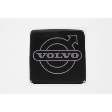 EMBLEM VOLVO UNIVERSAL 4KANTET 74MM SORT SØLV