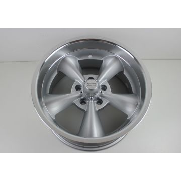 Felg 9x17 American silver med blank kant 5x114.3(4,5")