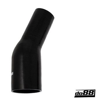 SILIKONSLANGE SVART 25 GRADER 3 - 3,5'' (76 - 89MM)