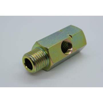 Adapter T-kobling M14x1,5 (inn og ut) 1 stk 1/8" ut på siden