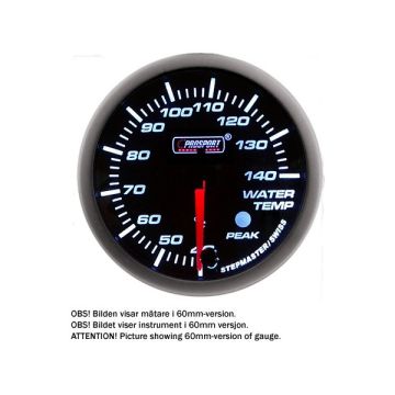 PROSPORT-S 52 MM ELECTRONIC WATERTEMP GAUGE WITH SENDER PEAK/WARNING