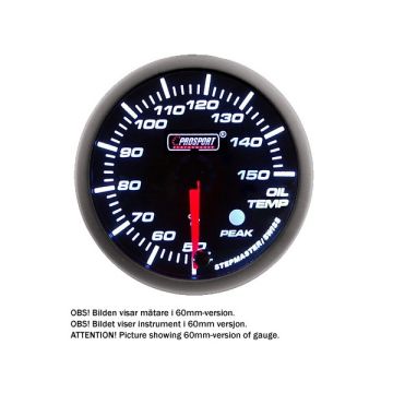 PROSPORT-S 52 MM ELECTRONIC OILTEMP GAUGE WITH SENDER PEAK/WARNING