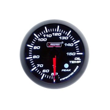 PROSPORT-S 60 MM ELECTRONIC OILTEMP GAUGE WITH SENDER PEAK/WARNING