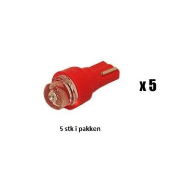 X-D LIGHT T-3 LED BULB FOR INSTRUMENTATION 5-PACK RED