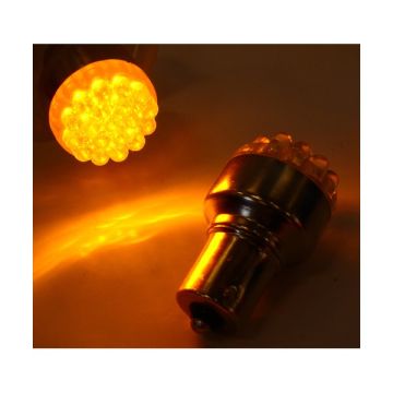 X-D LIGHT LED BULB ORANGE BA15S 9 LEDS 5 WATT- PAIR