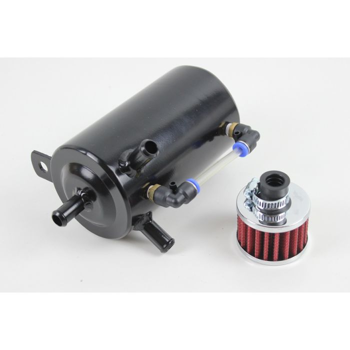 Olje catch tank m/luftfilter Svart