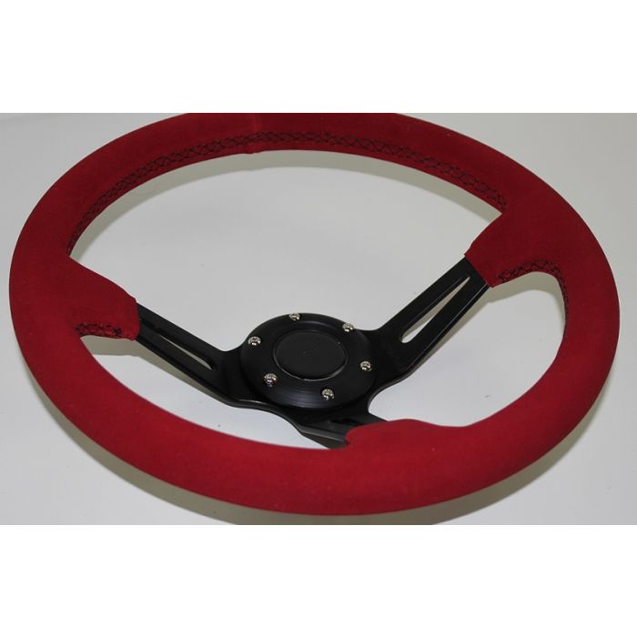 Ratt rød mocca m/ svarte eker 345mm / 90 mm dyp