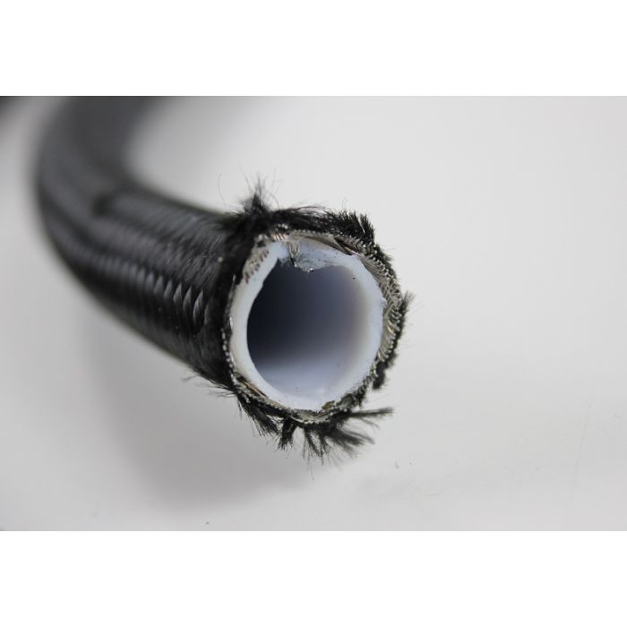 AN10 Nylon omspunnet AN PTFE slange  pris pr. 50 cm.