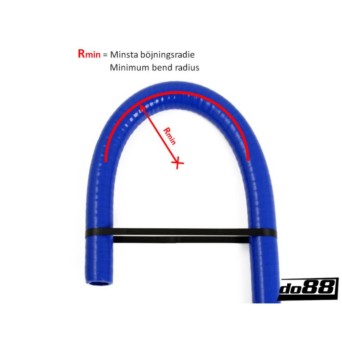 SILIKONSLANGE SVART FLEXIBEL GLATT 1,5'' (38MM)
