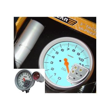 R-PERFORMANCE 5 TACHOMETER WITH SHIFT + RECALL 4/6/8 CYL BLUE LIGHT