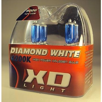 X-D LIGHT 9006/HB4 DIAMOND WHITE BULBS 4200K - 55W- PAIR IN BOX