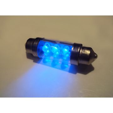 X-D LIGHT DOMELIGHT 38MM 6-LED BLUE - PAIR