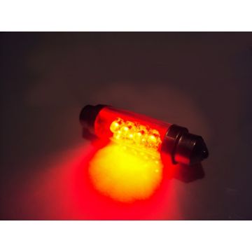X-D LIGHT DOMELIGHT 44MM 8-LED RED - PAIR